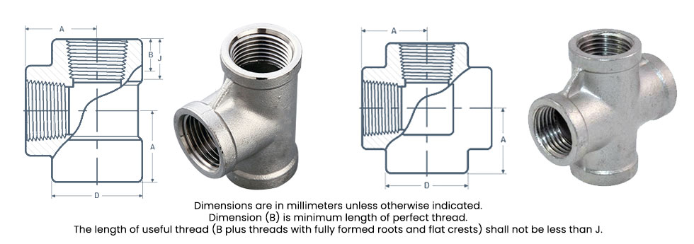 Threaded Tees & Crosses Manufacturer & Exporter - Werner Flanges Inc.